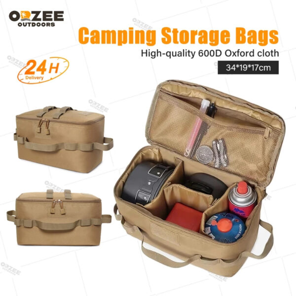 Large-capacity camping storage bag anti-scratch wear-resistant cooker gas tank storage bag